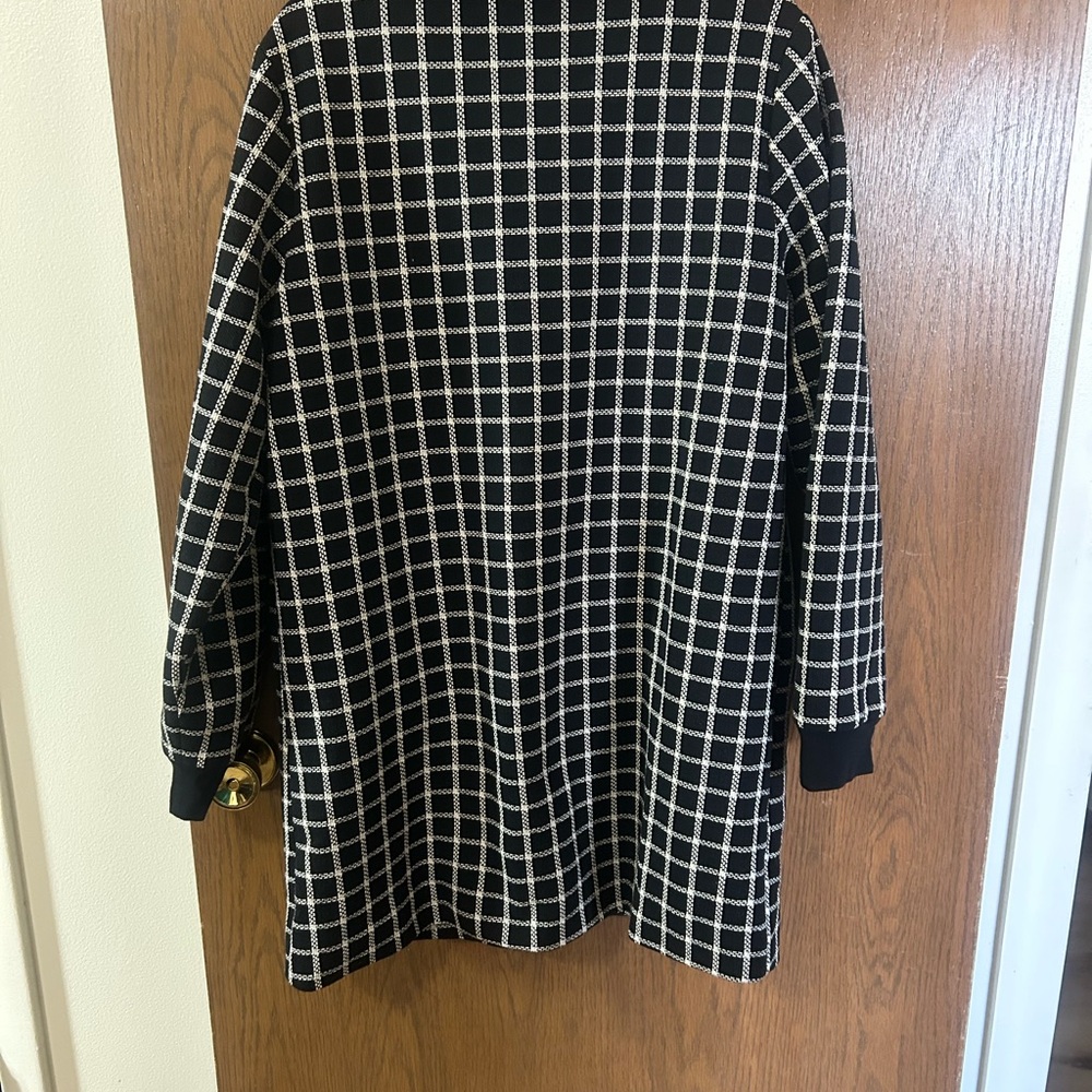 Sanctuary Black and White Grid Bomber Jacket - Picture 3 of 3